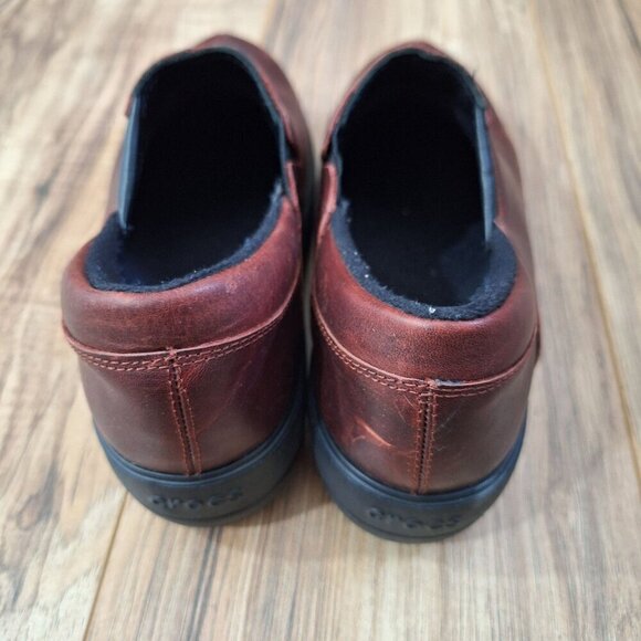Crocs Brown leather Professional Clogs Women size 8 - Picture 9 of 9